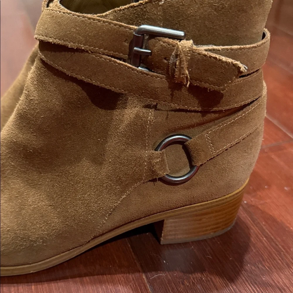 Marc Fisher Tan Suede Ankle Booties